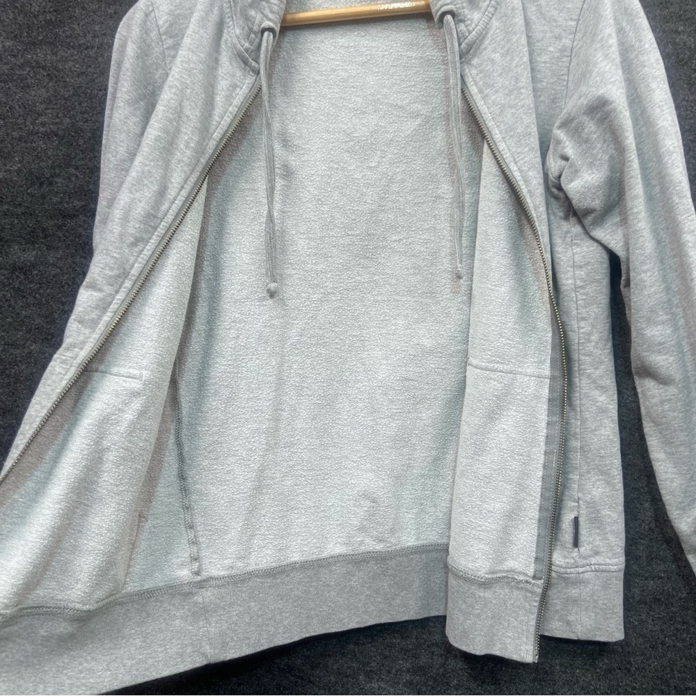 Patagonia Women's Organic Cotton Hooded Jacket Light Grey Size S Full Zip - Picture 7 of 14